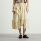 YMC Women's Draped Midi Skirt in Shell