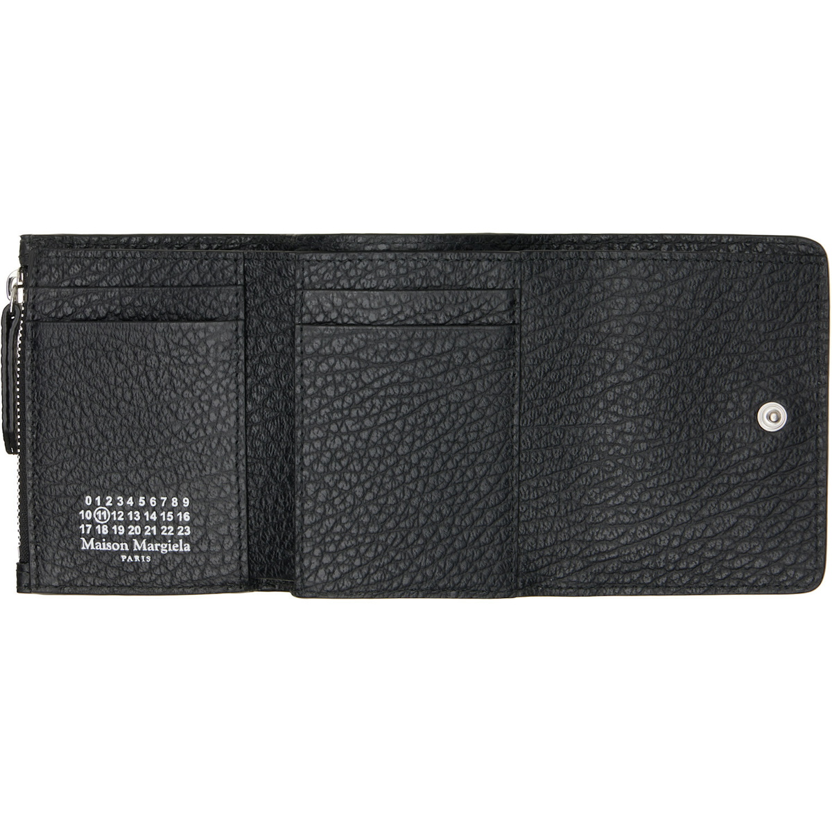 Maison Margiela Black Four Stitches Trifold Wallet