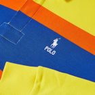 Polo Ralph Lauren Men's Striped Kangaroo Pocket Jersey Rugby Shirt in Lemon Crush Multi