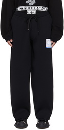 Maison MIHARA YASUHIRO Black Milan Rib Easy Sweatpants