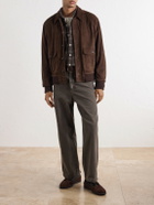 Valstar - Colin Suede Bomber Jacket - Brown