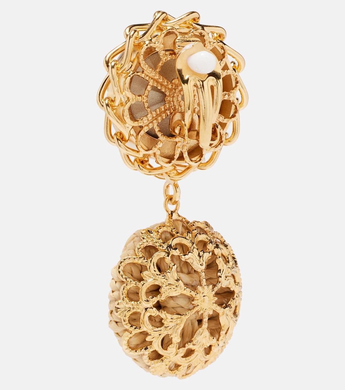 Dolce&Gabbana DG crystal-embellished clip-on earrings