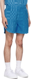 Burberry Blue Check Shorts