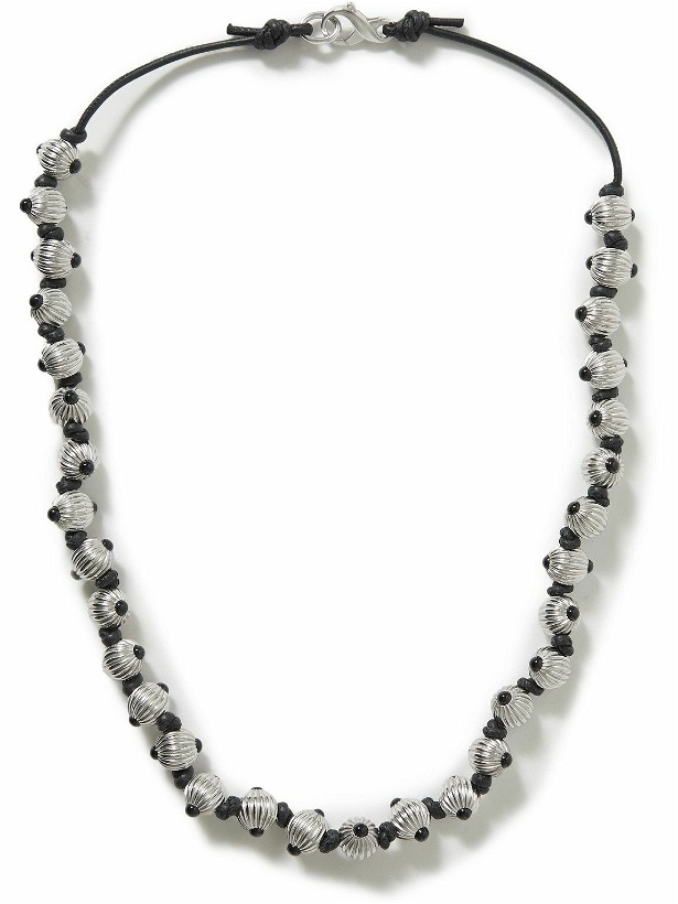 Photo: Lanvin - Silver-Tone, Leather and Enamel Necklace