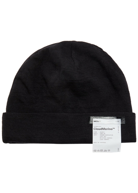 Photo: Satisfy Cloudmerino Wool Beanie - Black - One Size