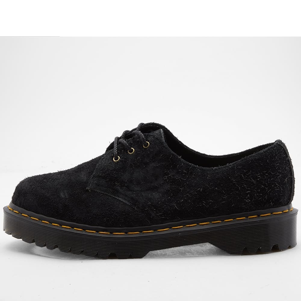 Dr. Martens Men's 1461 Bex 3 Eye Shoe in Black Tufted Suede Dr