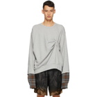 Dries Van Noten Grey Layered Sweatshirt