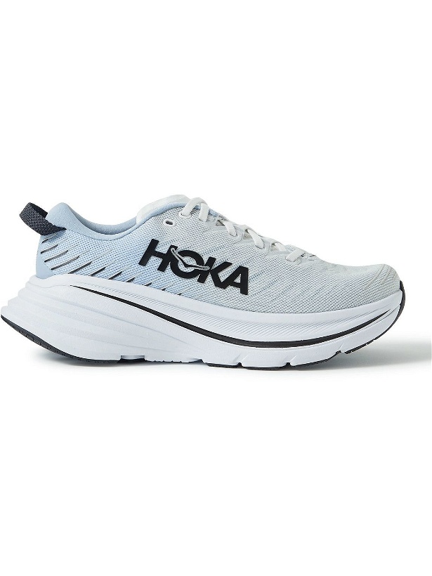 Photo: Hoka One One - Bondi X Mesh Running Sneakers - Blue