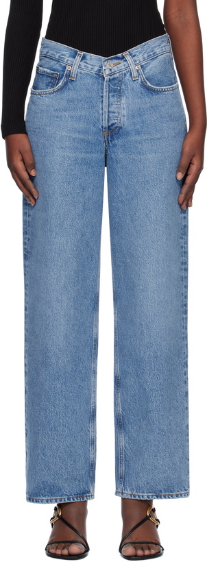 Photo: AGOLDE Blue V-Waist Baggy Jeans