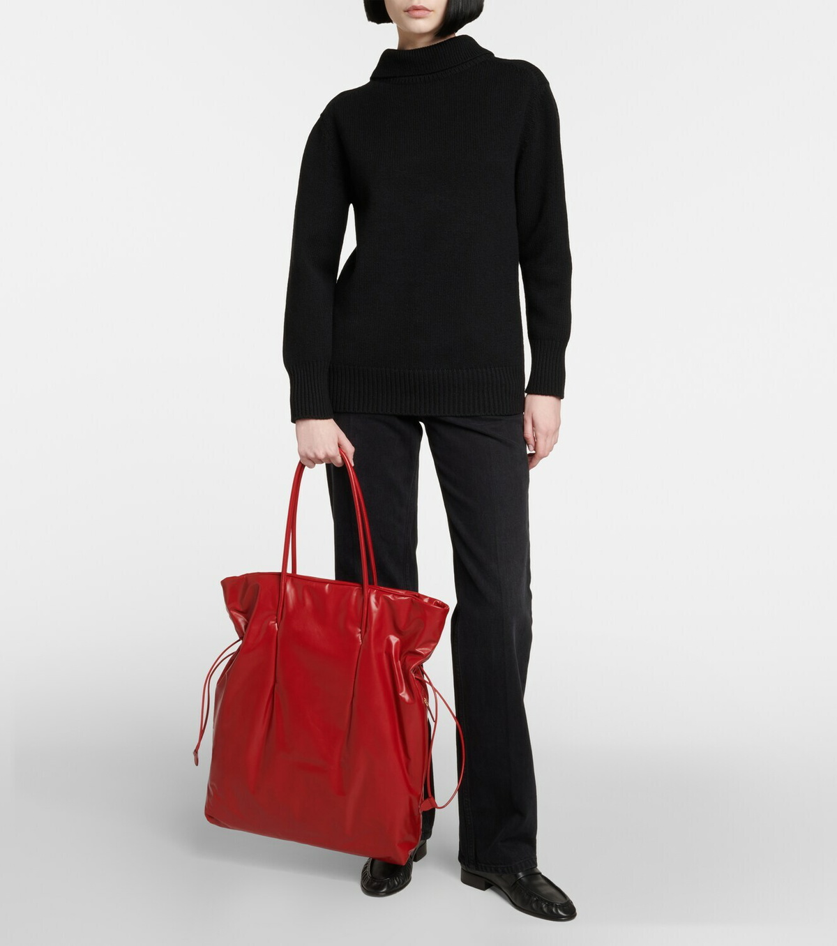 The Row Polly leather tote bag The Row