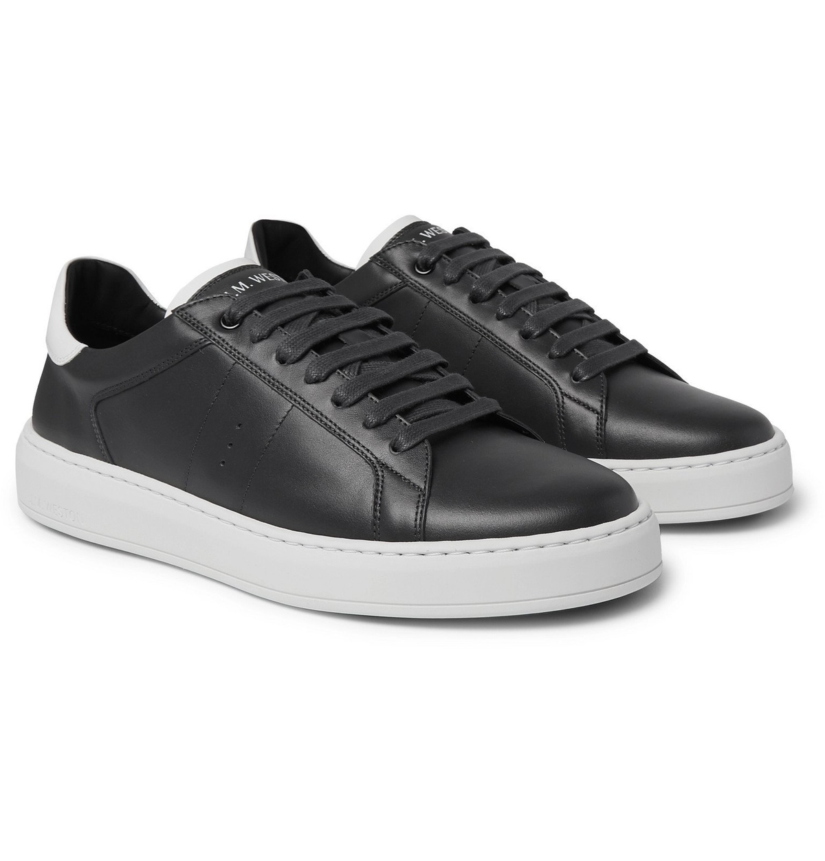 J.M. Weston - On My Way Leather Sneakers - Black J.M. Weston