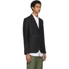 Junya Watanabe Black Wool Poplin Blazer