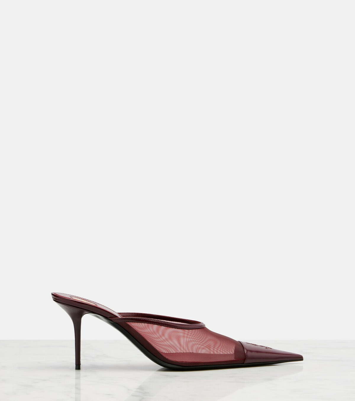 Saint Laurent Renée mesh and leather mules