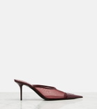 Saint Laurent Renée mesh and leather mules