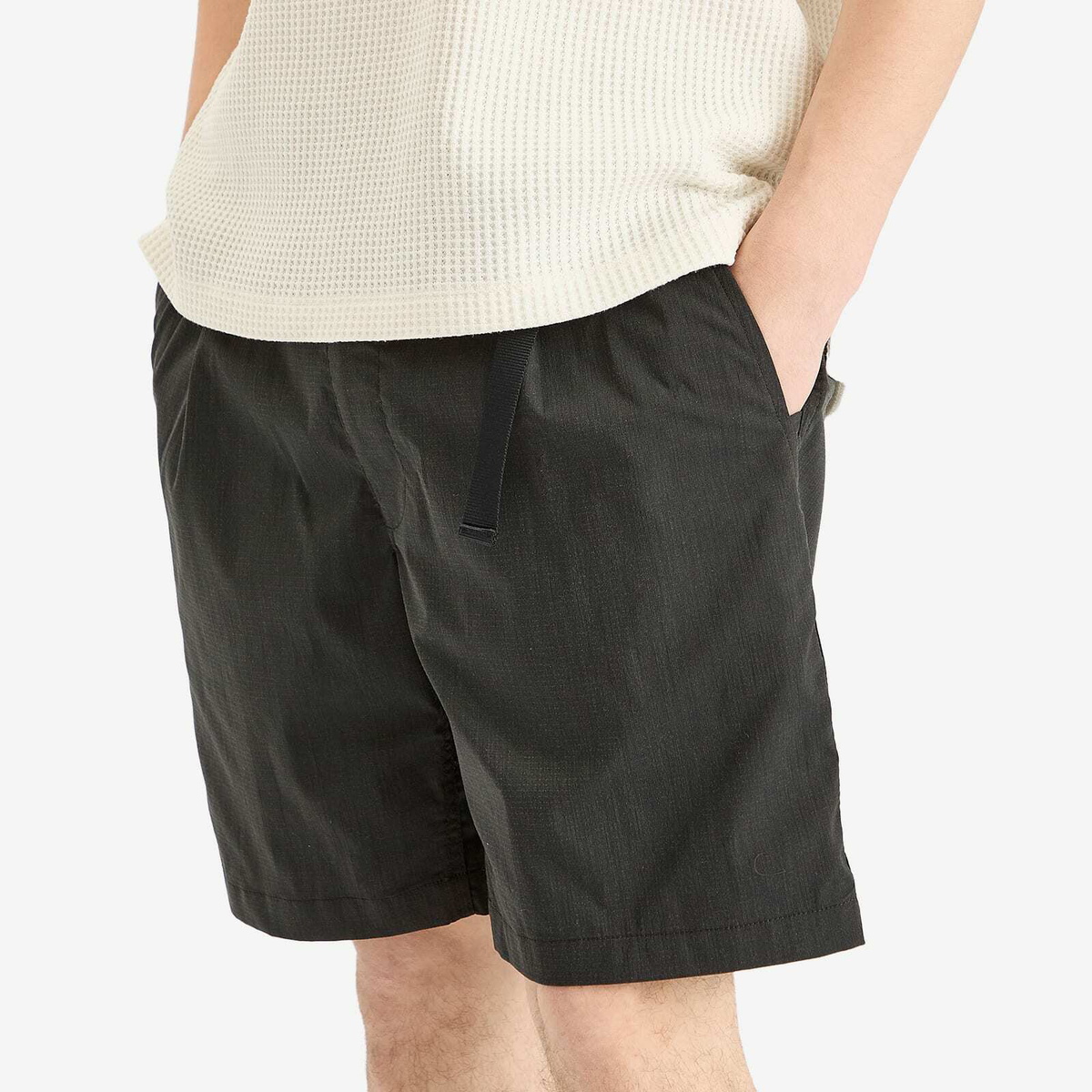 NANGA Men's Hinoc Ripstop Utility Shorts in Black