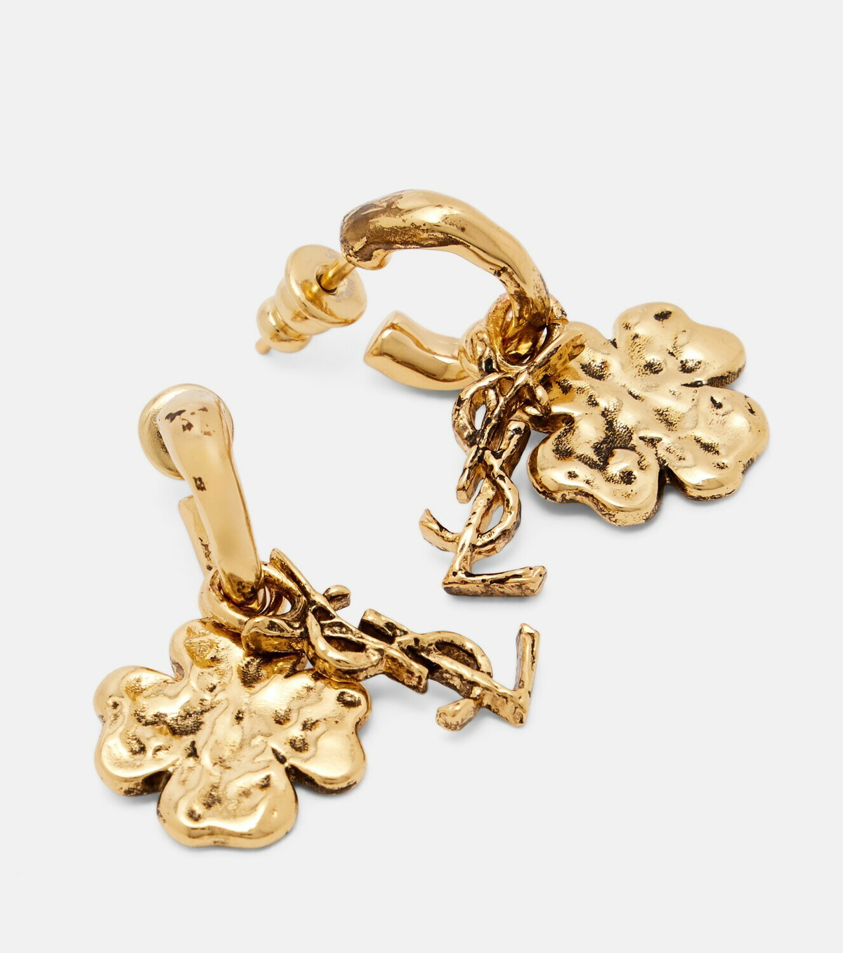 Saint Laurent Cassandre Lucky Charm drop earrings
