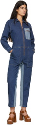 See by Chloé Blue Denim Jumpsuit