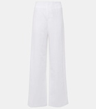 Faithfull Isotta high-rise linen straight pants