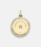 FoundRae True Love Lovestruck Commitment Large 18kt gold pendant with diamonds