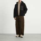 Taion Men's Mountain Boa Hooded Fleece Jacket in Black/Black