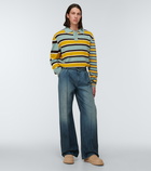 The Elder Statesman - Striped cashmere fleece polo sweater