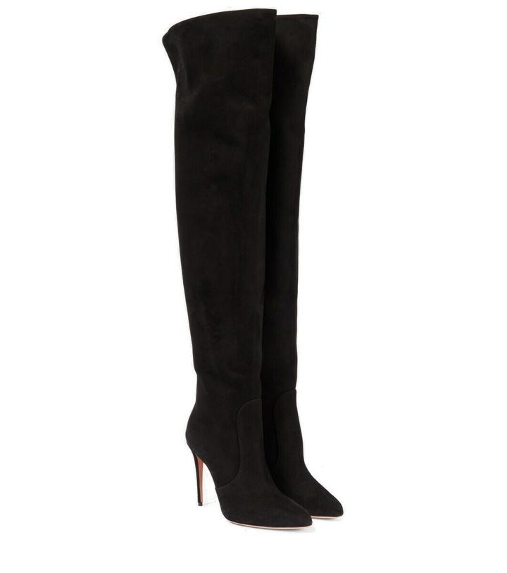 Photo: Aquazzura Liaison suede over-the-knee boots