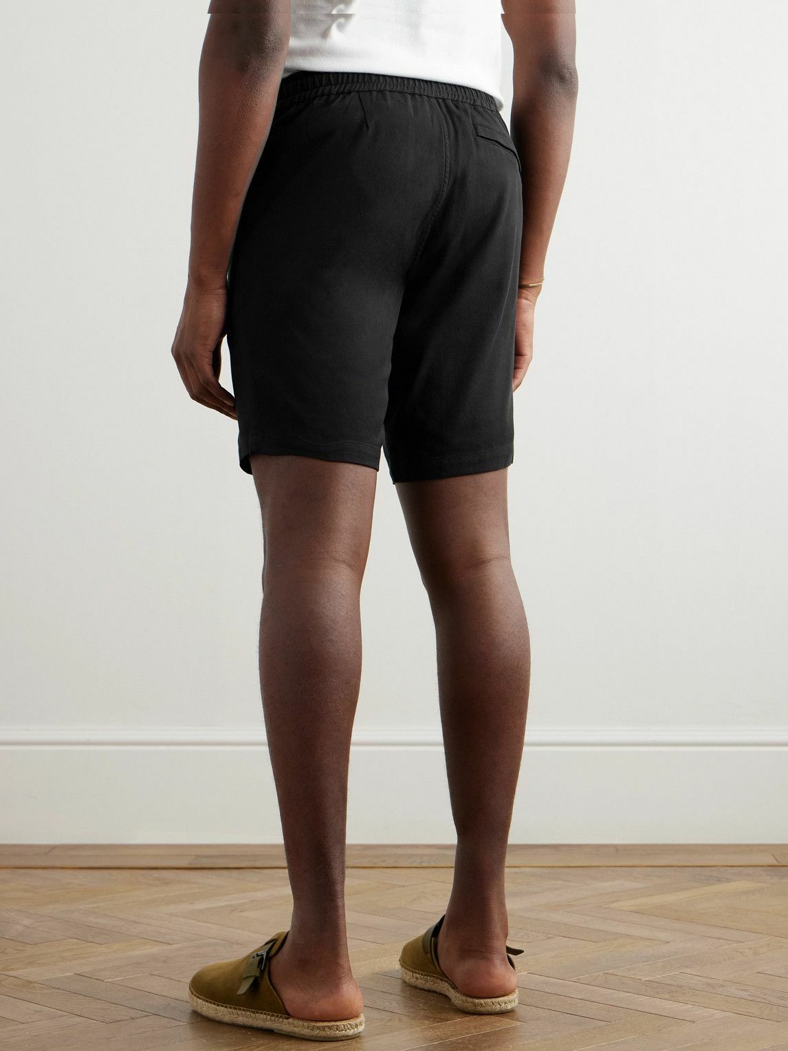 Derek Rose - Harris Straight-Leg Lyocell-Blend Shorts - Black