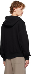 AMIRI Black Relaxed Zip-Up Hoodie