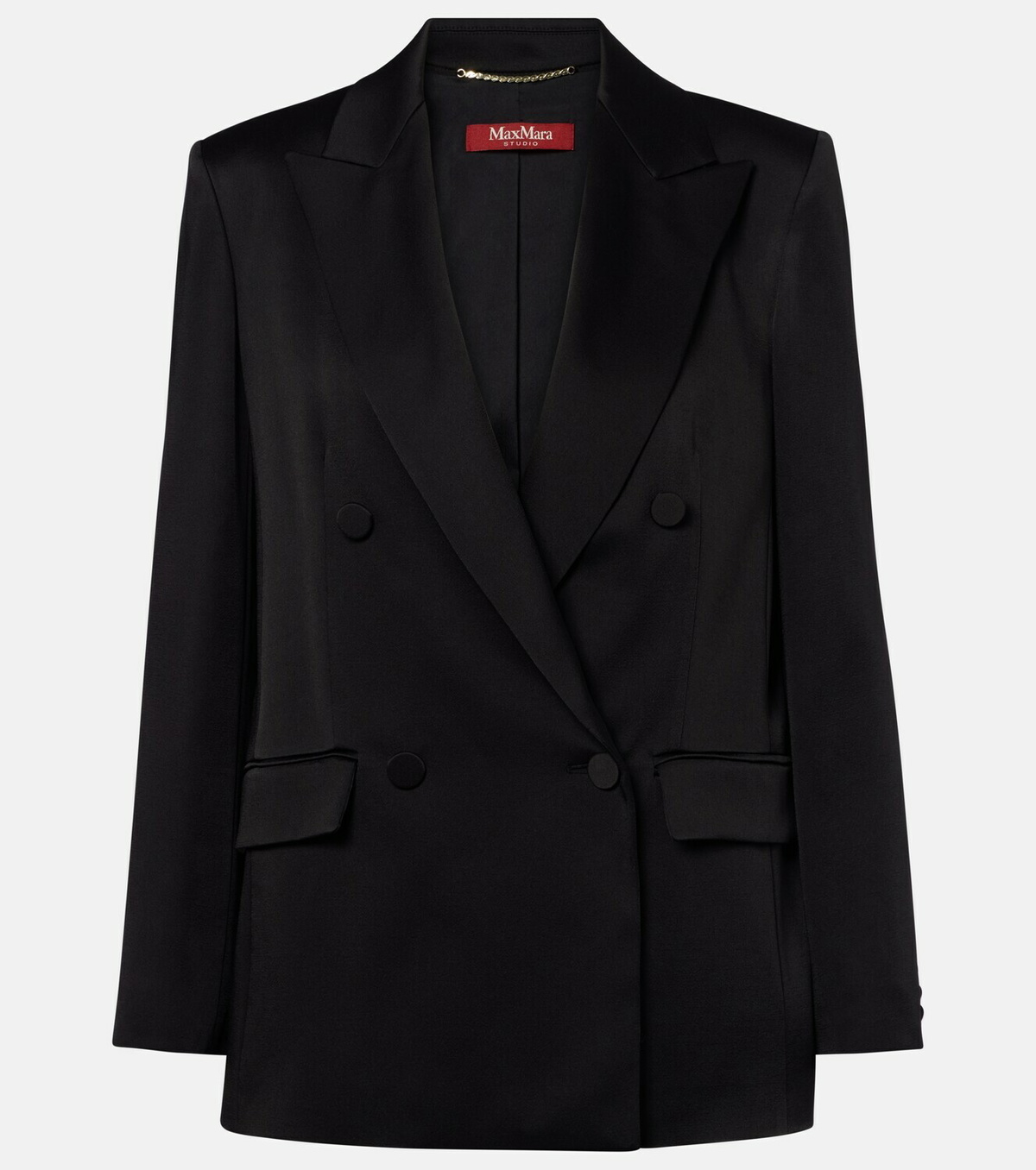Max Mara Arca double-breasted satin blazer