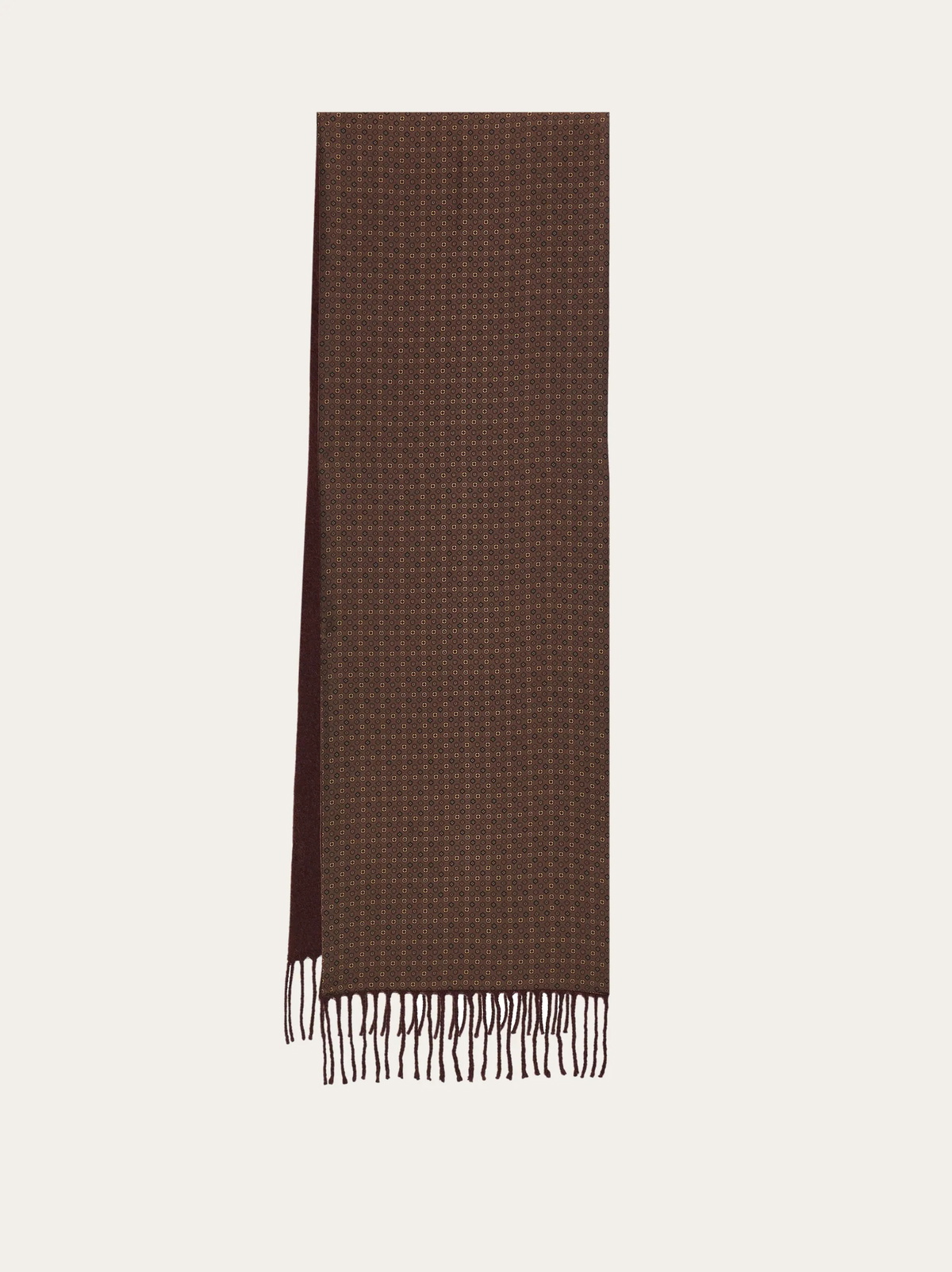 Ferragamo Mens Double face scarf in Brown