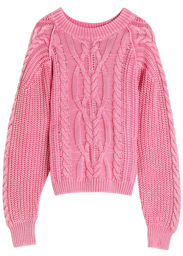 Photo: Free People Frankie Cable-knit Jumper Light Pink