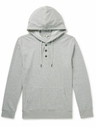 Onia - Waffle-Knit Cotton-Blend Hoodie - Gray