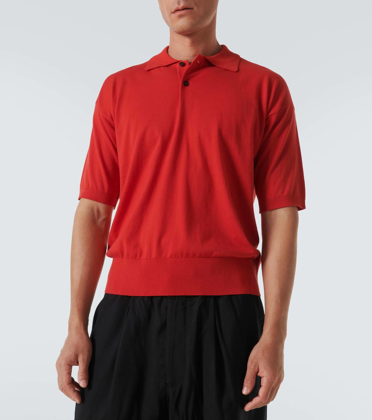 The Row Tiago cotton and cashmere polo shirt The Row