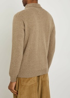 Sunspel Wool Cardigan Sand