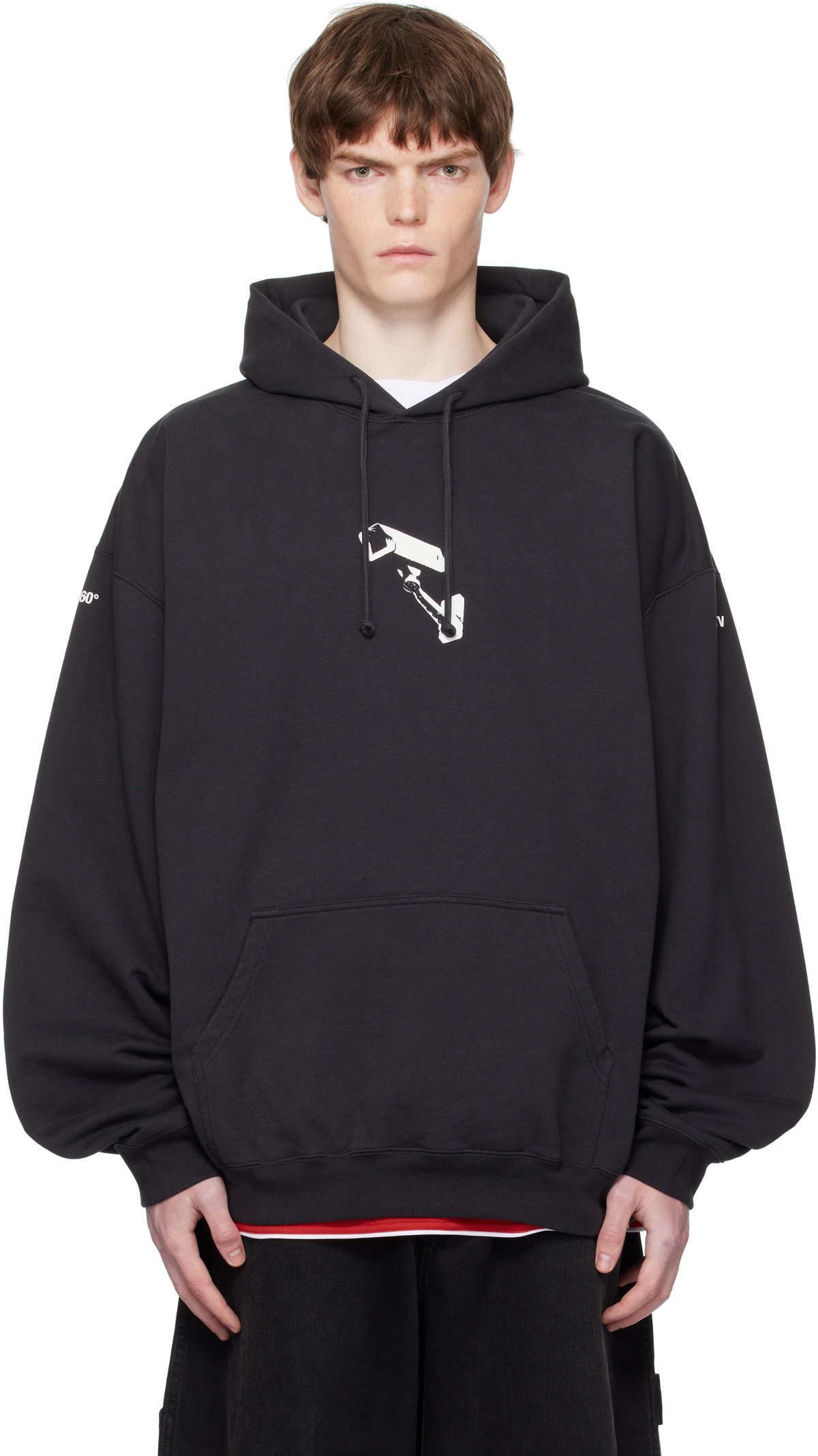VETEMENTS Black 'No Posts' Cropped Boxy Hoodie Vetements