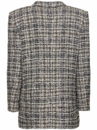 ALESSANDRA RICH Oversized Checked Lurex Tweed Blazer