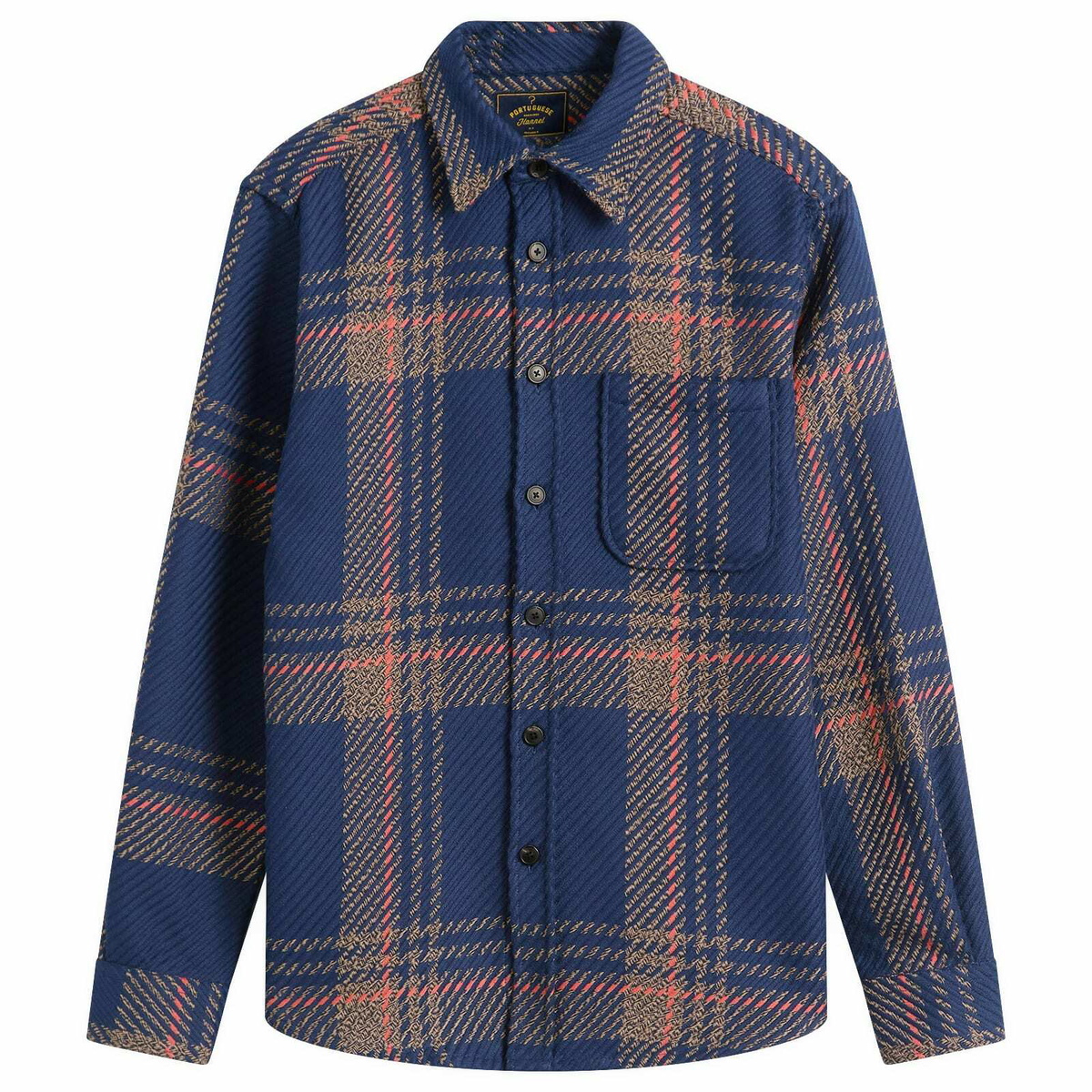 Portuguese Flannel Men's Upper Overshirt in Navy Blend