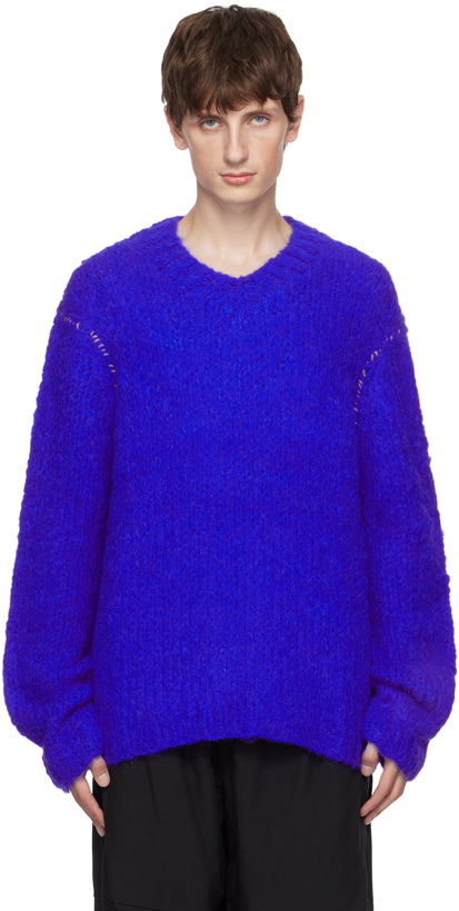 Photo: Acne Studios Blue Hand-Knit Sweater
