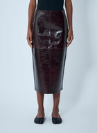 Sportmax Leather Midi Skirt