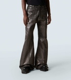 Rick Owens Coated wide-leg jeans