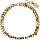 Alexander McQueen Gold Graffiti Chain Bracelet