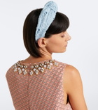 La DoubleJ Knotted printed cotton headband