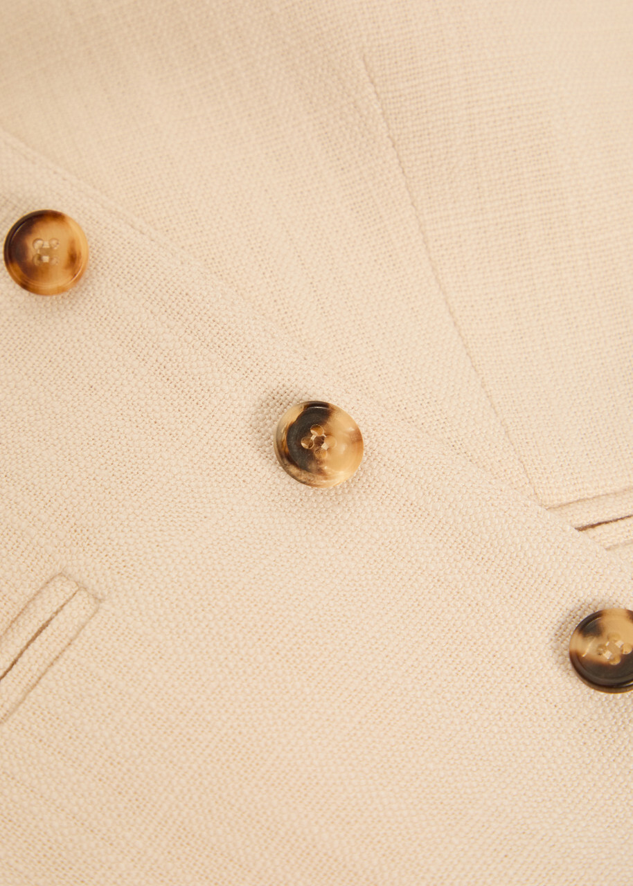 Wardrobe.nyc Woven Waistcoat Cream