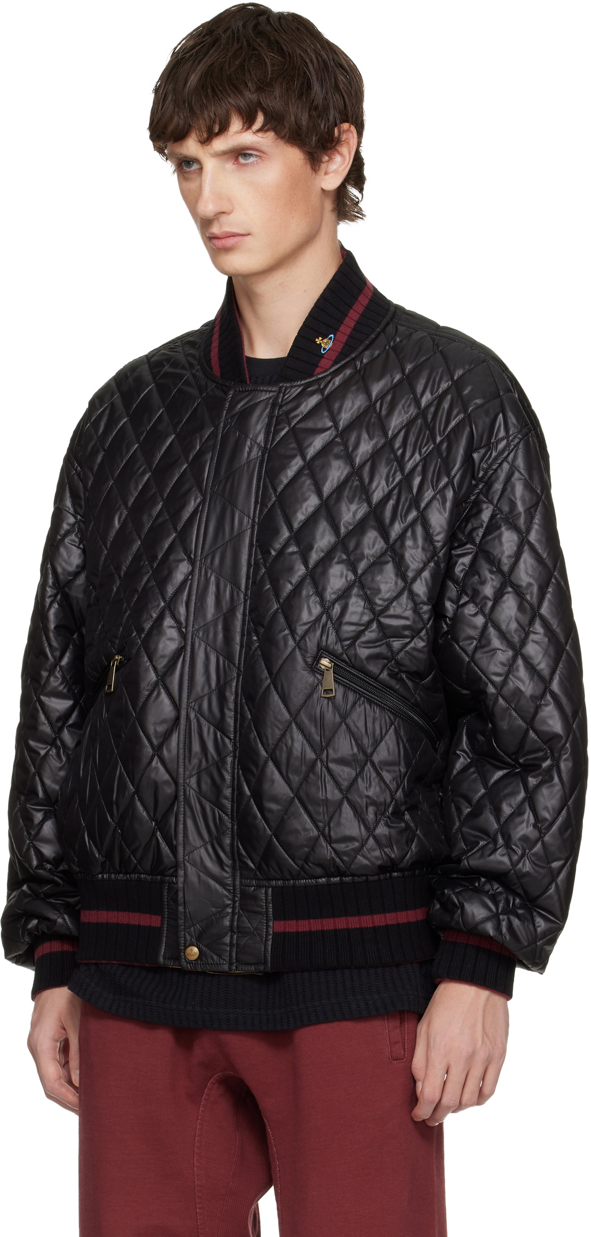 Vivienne Westwood Yellow Bernardo Reversible Bomber Jacket