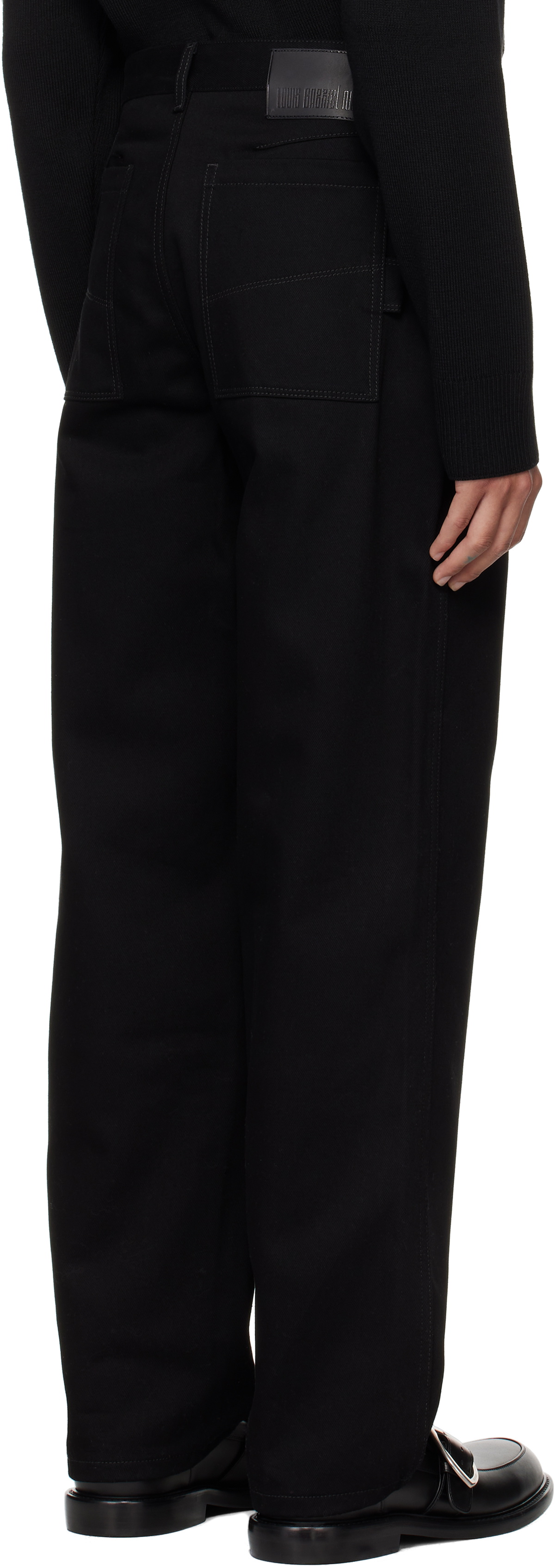 LGN Louis Gabriel Nouchi Black 5-Pocket Straight-Leg Jeans