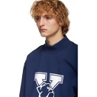 Calvin Klein 205W39NYC Blue Yale Oversized Mock Neck T-Shirt