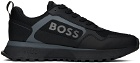 BOSS Black Mixed Material Sneakers