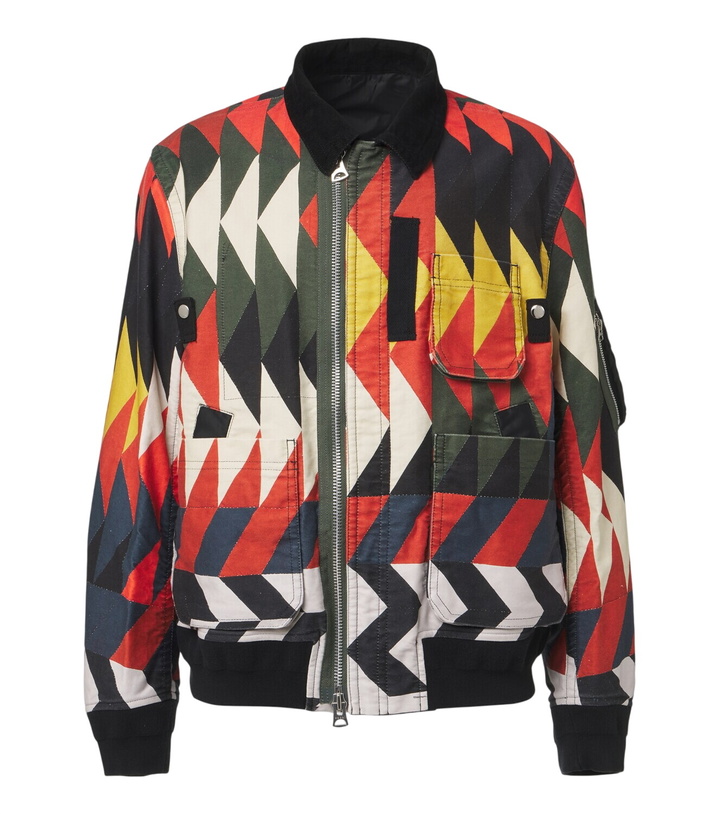 Photo: Sacai x A.P.C. padded printed cotton blouson jacket