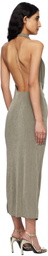 MISBHV Taupe Cowl Neck Maxi Dress