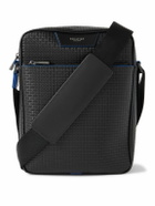 Serapian - North South Leather-Trimmed Logo-Print Coated-Canvas Messenger Bag